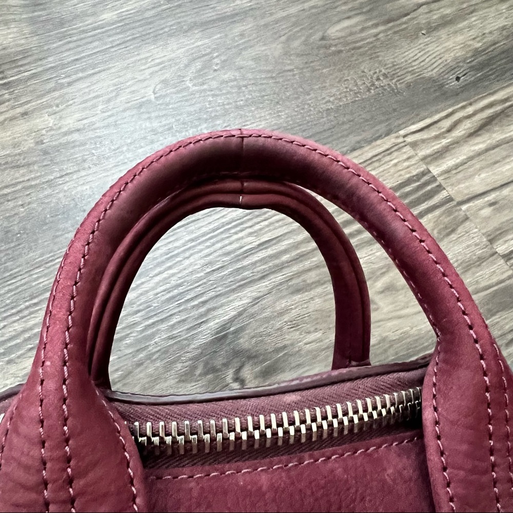 Alexander Wang Authentic Rockie Two-Toned Gray and Burgundy Crossbody Bag - Picture 12 of 16